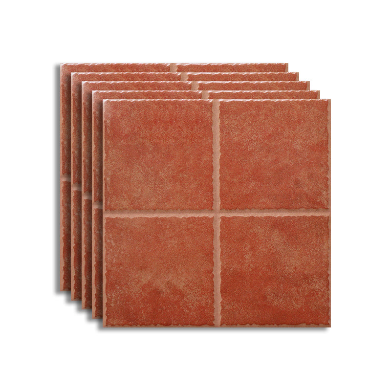 Floor Tiles Square Ceramic Matte Vintage Scratch Resistant Floor Tiles Caramel Clearhalo 'Floor Tiles & Wall Tiles' 'floor_tiles_wall_tiles' 'Flooring 'Home Improvement' 'home_improvement' 'home_improvement_floor_tiles_wall_tiles' Walls and Ceiling' 7410600