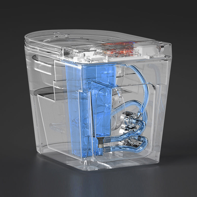 Contemporary One Piece Flush Toilet Heated Seat Included Toilet Bowl for Bathroom Clearhalo 'Bathroom Remodel & Bathroom Fixtures' 'Home Improvement' 'home_improvement' 'home_improvement_toilets' 'Toilets & Bidets' 'Toilets' 7411540