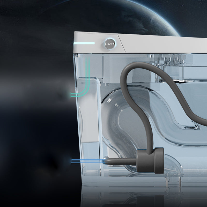 Contemporary One Piece Flush Toilet Heated Seat Included Toilet Bowl for Bathroom Clearhalo 'Bathroom Remodel & Bathroom Fixtures' 'Home Improvement' 'home_improvement' 'home_improvement_toilets' 'Toilets & Bidets' 'Toilets' 7411542