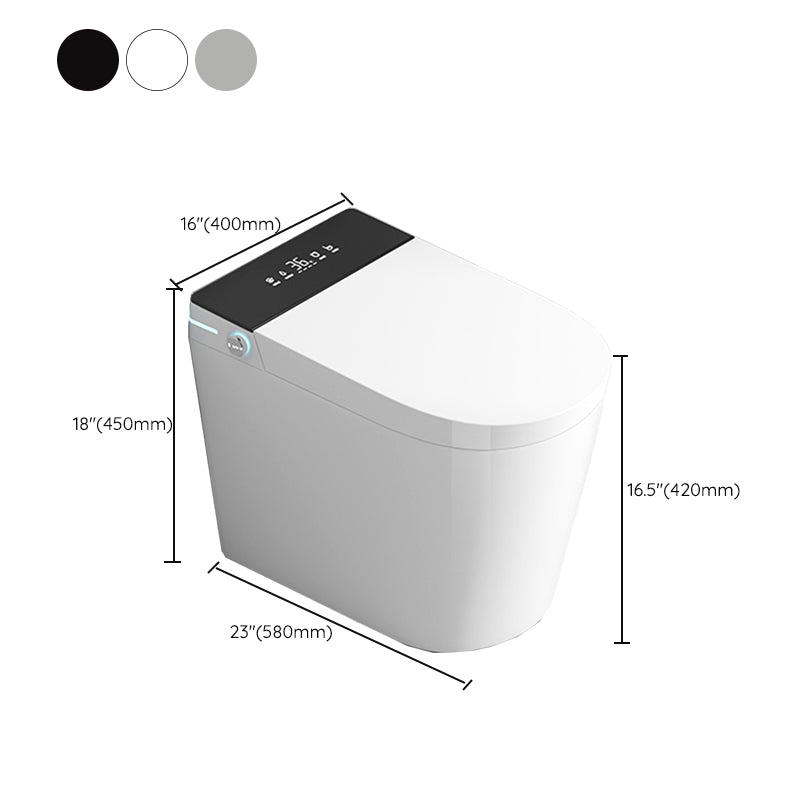 Contemporary One Piece Flush Toilet Heated Seat Included Toilet Bowl for Bathroom Clearhalo 'Bathroom Remodel & Bathroom Fixtures' 'Home Improvement' 'home_improvement' 'home_improvement_toilets' 'Toilets & Bidets' 'Toilets' 7411545