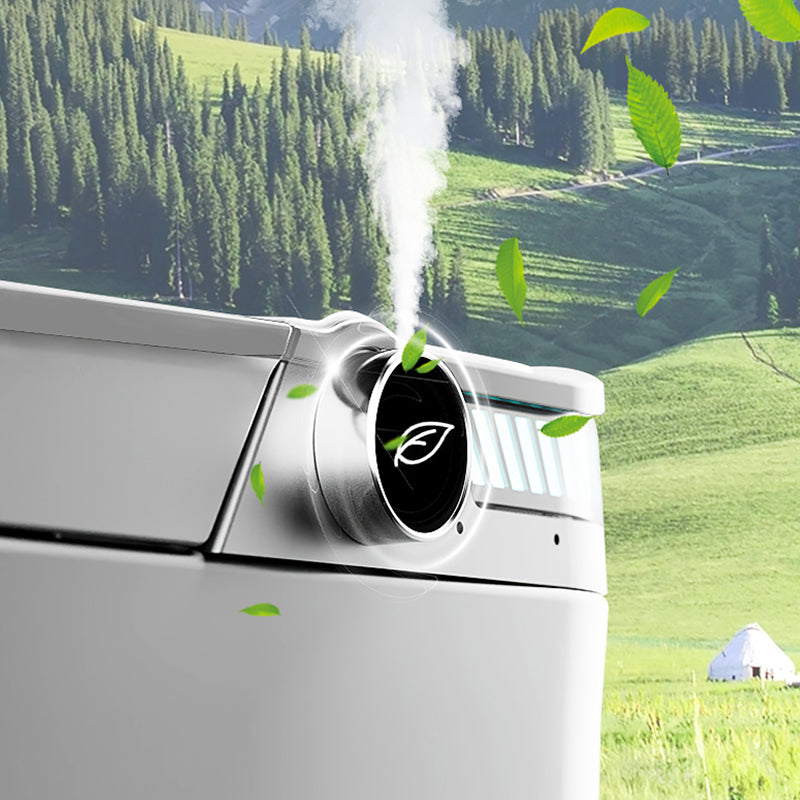 Contemporary Ceramic Flush Toilet Heated Seat Included Toilet Bowl for Washroom Clearhalo 'Bathroom Remodel & Bathroom Fixtures' 'Home Improvement' 'home_improvement' 'home_improvement_toilets' 'Toilets & Bidets' 'Toilets' 7411572