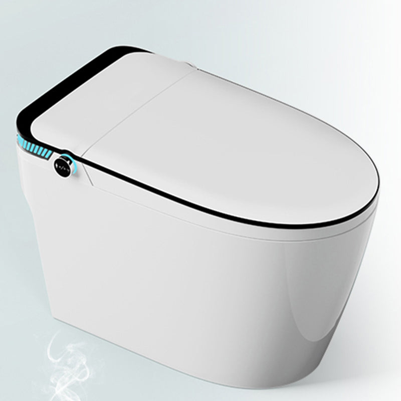 Contemporary Ceramic Flush Toilet Heated Seat Included Toilet Bowl for Washroom Bright White Manual Flip (Standard) Clearhalo 'Bathroom Remodel & Bathroom Fixtures' 'Home Improvement' 'home_improvement' 'home_improvement_toilets' 'Toilets & Bidets' 'Toilets' 7411580