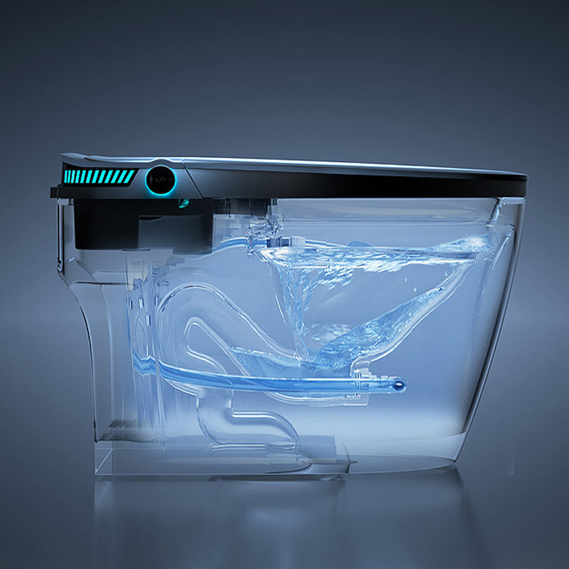 Contemporary Ceramic Flush Toilet Heated Seat Included Toilet Bowl for Washroom Clearhalo 'Bathroom Remodel & Bathroom Fixtures' 'Home Improvement' 'home_improvement' 'home_improvement_toilets' 'Toilets & Bidets' 'Toilets' 7411581