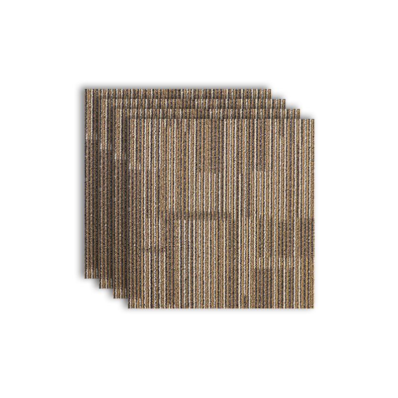 Modern Carpet Tiles Level Loop Self Adhesive Stain Resistant Carpet Tile Beige 4-Piece Set Clearhalo 'Carpet Tiles & Carpet Squares' 'carpet_tiles_carpet_squares' 'Flooring 'Home Improvement' 'home_improvement' 'home_improvement_carpet_tiles_carpet_squares' Walls and Ceiling' 7412486