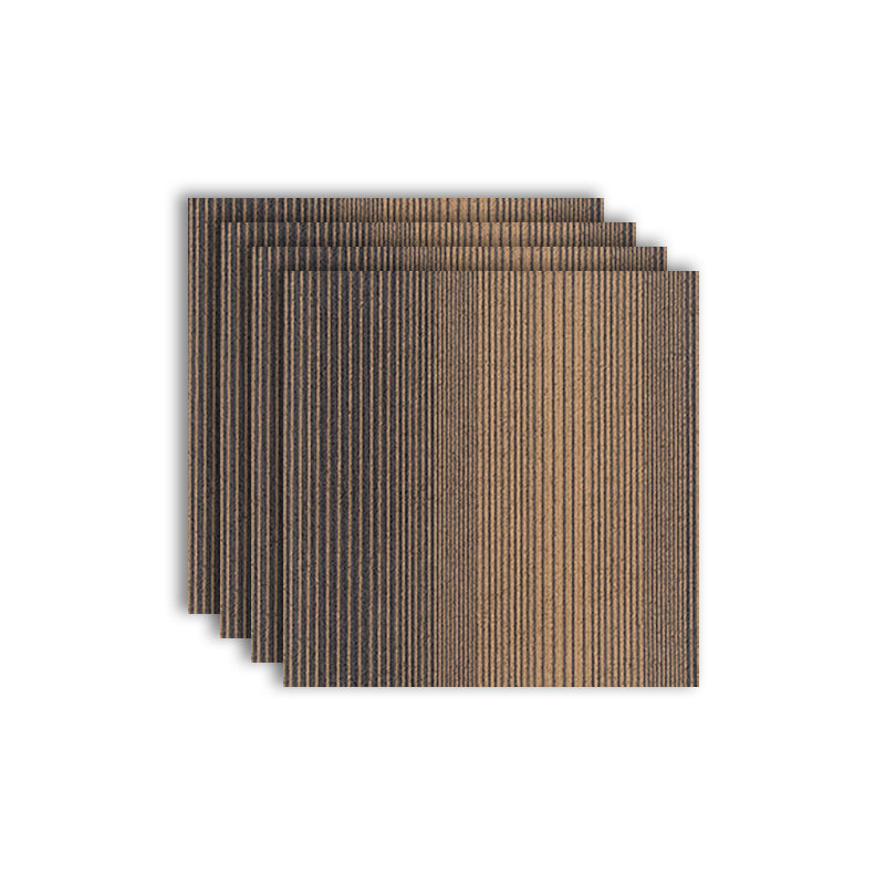 Modern Carpet Tiles Level Loop Self Adhesive Stain Resistant Carpet Tile Ginger 4-Piece Set Vinyl Clearhalo 'Carpet Tiles & Carpet Squares' 'carpet_tiles_carpet_squares' 'Flooring 'Home Improvement' 'home_improvement' 'home_improvement_carpet_tiles_carpet_squares' Walls and Ceiling' 7412496