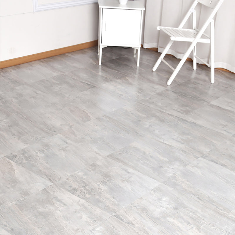 Modern Square Plastic Floor Water Resistant Peel & Stick Floor Tiles Light Gray Clearhalo 'Flooring 'Home Improvement' 'home_improvement' 'home_improvement_vinyl_flooring' 'Vinyl Flooring' 'vinyl_flooring' Walls and Ceiling' 7412546