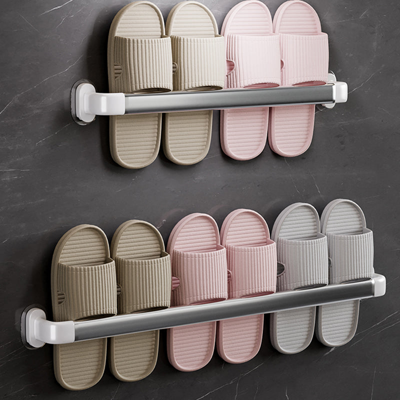 Modern Metal Bathroom Hardware Adhesive Mount Bathroom Accessory Kit Silver 2-Piece Set (18"L+27"L)) Clearhalo 'Bathroom Hardware Sets' 'Bathroom Hardware' 'Bathroom Remodel & Bathroom Fixtures' 'bathroom_hardware_sets' 'Home Improvement' 'home_improvement' 'home_improvement_bathroom_hardware_sets' 7413238