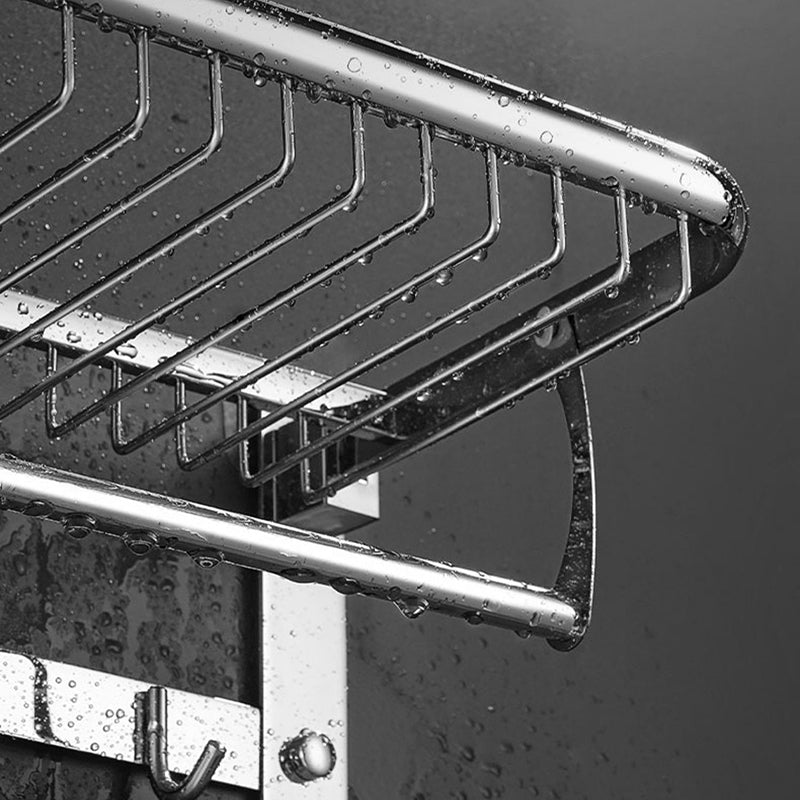 Minimalistic Bathroom Accessory Kit Paper Holder Towel Bar Stainless Steel Bathroom Set Clearhalo 'Bathroom Hardware Sets' 'Bathroom Hardware' 'Bathroom Remodel & Bathroom Fixtures' 'bathroom_hardware_sets' 'Home Improvement' 'home_improvement' 'home_improvement_bathroom_hardware_sets' 7413270