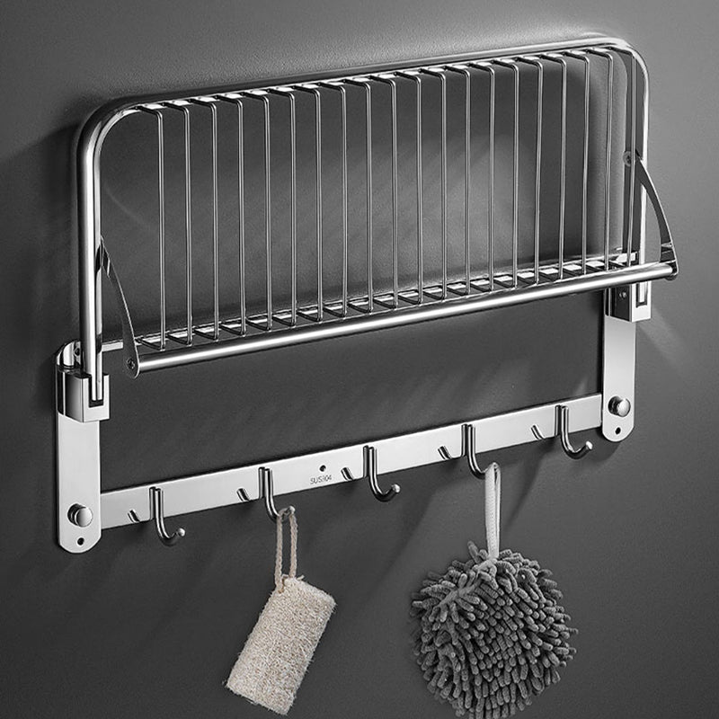 Minimalistic Bathroom Accessory Kit Paper Holder Towel Bar Stainless Steel Bathroom Set Clearhalo 'Bathroom Hardware Sets' 'Bathroom Hardware' 'Bathroom Remodel & Bathroom Fixtures' 'bathroom_hardware_sets' 'Home Improvement' 'home_improvement' 'home_improvement_bathroom_hardware_sets' 7413271