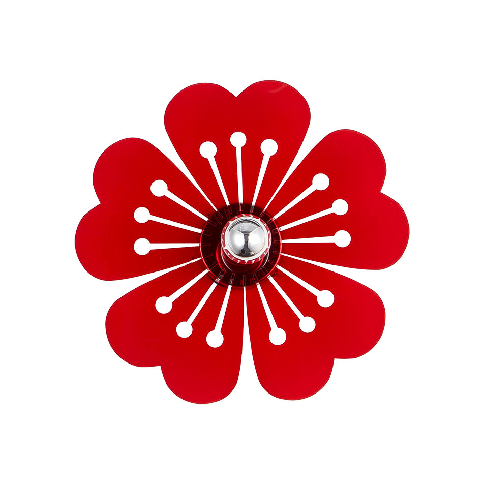 1 Head Plum Blossom Wall Light Modern Acrylic Sconce Lamp for Girls Bedroom Kindergarten Red Clearhalo 'Wall Lamps & Sconces' 'Wall Lights' Lighting' 74137