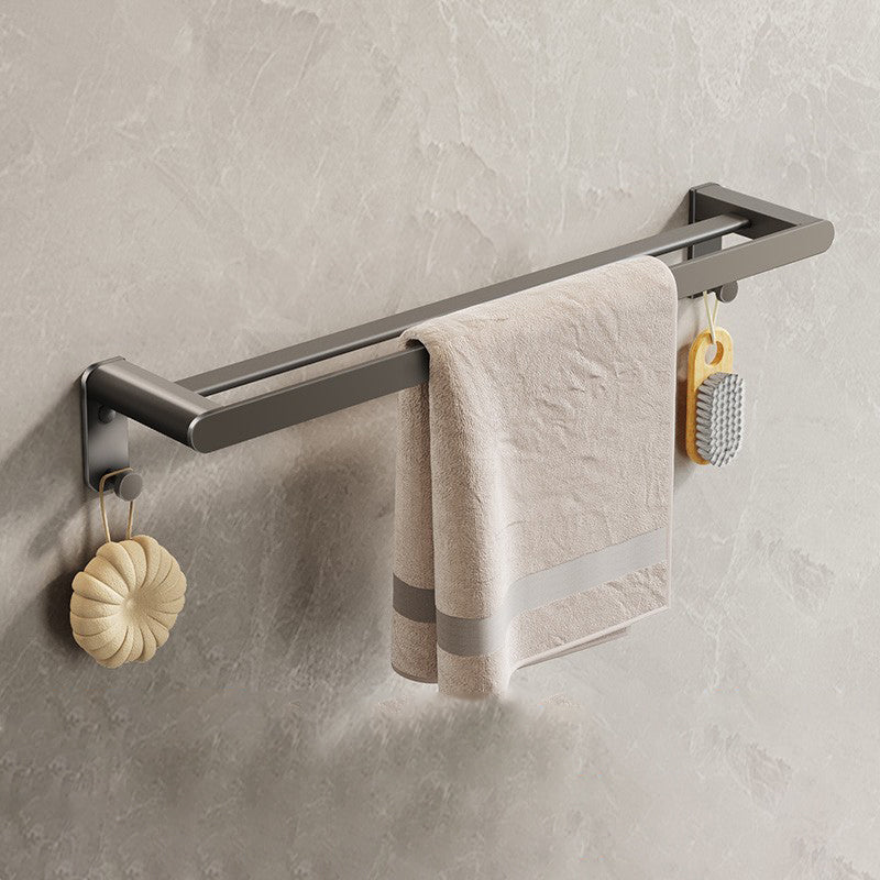 Contemporary Bathroom Accessory As Individual Or As a Set in Grey Towel Bar (24"L ) Clearhalo 'Bathroom Hardware Sets' 'Bathroom Hardware' 'Bathroom Remodel & Bathroom Fixtures' 'bathroom_hardware_sets' 'Home Improvement' 'home_improvement' 'home_improvement_bathroom_hardware_sets' 7415287