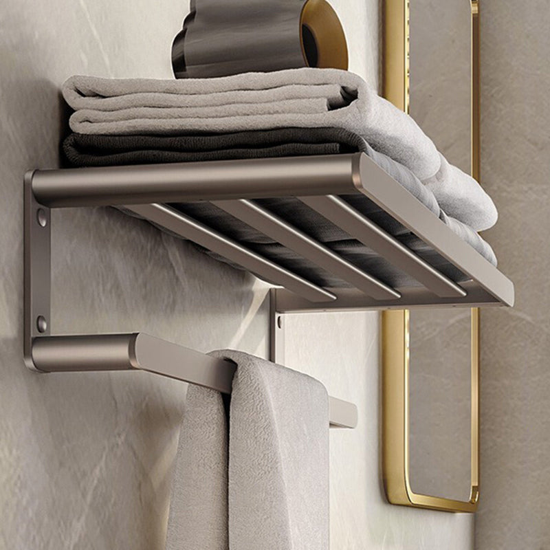 Contemporary Bathroom Accessory As Individual Or As a Set in Grey Clearhalo 'Bathroom Hardware Sets' 'Bathroom Hardware' 'Bathroom Remodel & Bathroom Fixtures' 'bathroom_hardware_sets' 'Home Improvement' 'home_improvement' 'home_improvement_bathroom_hardware_sets' 7415289