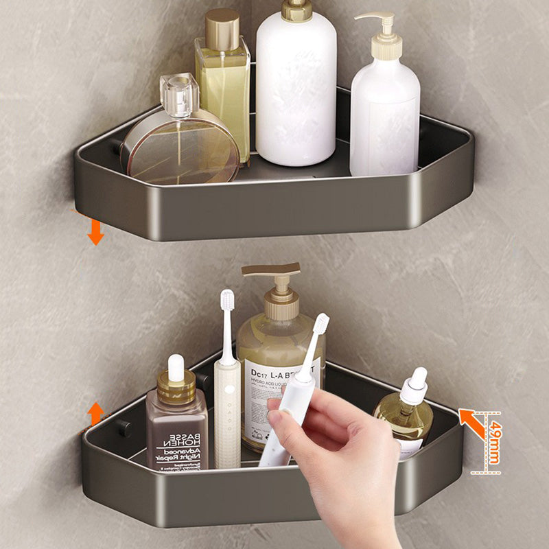 Contemporary Bathroom Accessory As Individual Or As a Set in Grey Clearhalo 'Bathroom Hardware Sets' 'Bathroom Hardware' 'Bathroom Remodel & Bathroom Fixtures' 'bathroom_hardware_sets' 'Home Improvement' 'home_improvement' 'home_improvement_bathroom_hardware_sets' 7415297