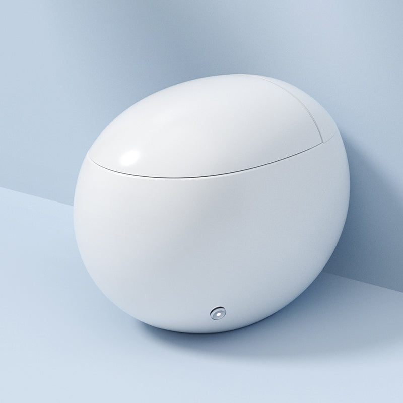 White Contemporary Floor Standing Bidet Round Ceramic Floor Mount Bidet Clearhalo 'Bathroom Remodel & Bathroom Fixtures' 'Bidets' 'Home Improvement' 'home_improvement' 'home_improvement_bidets' 'Toilets & Bidets' 7416729