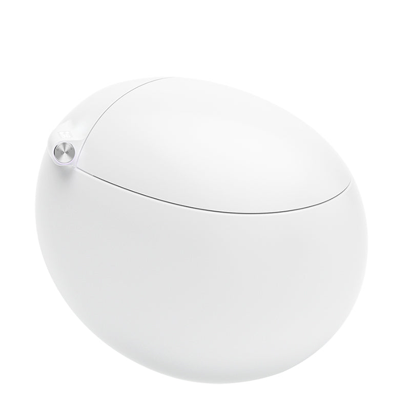 White Contemporary Floor Standing Bidet Round Ceramic Floor Mount Bidet Clearhalo 'Bathroom Remodel & Bathroom Fixtures' 'Bidets' 'Home Improvement' 'home_improvement' 'home_improvement_bidets' 'Toilets & Bidets' 7416730