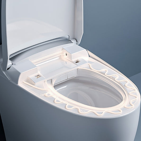 Modern Toilet Bowl Floor Mounted Siphon Jet All-in-one Toilet Porcelain Clearhalo 'Bathroom Remodel & Bathroom Fixtures' 'Bidets' 'Home Improvement' 'home_improvement' 'home_improvement_bidets' 'Toilets & Bidets' 7416763