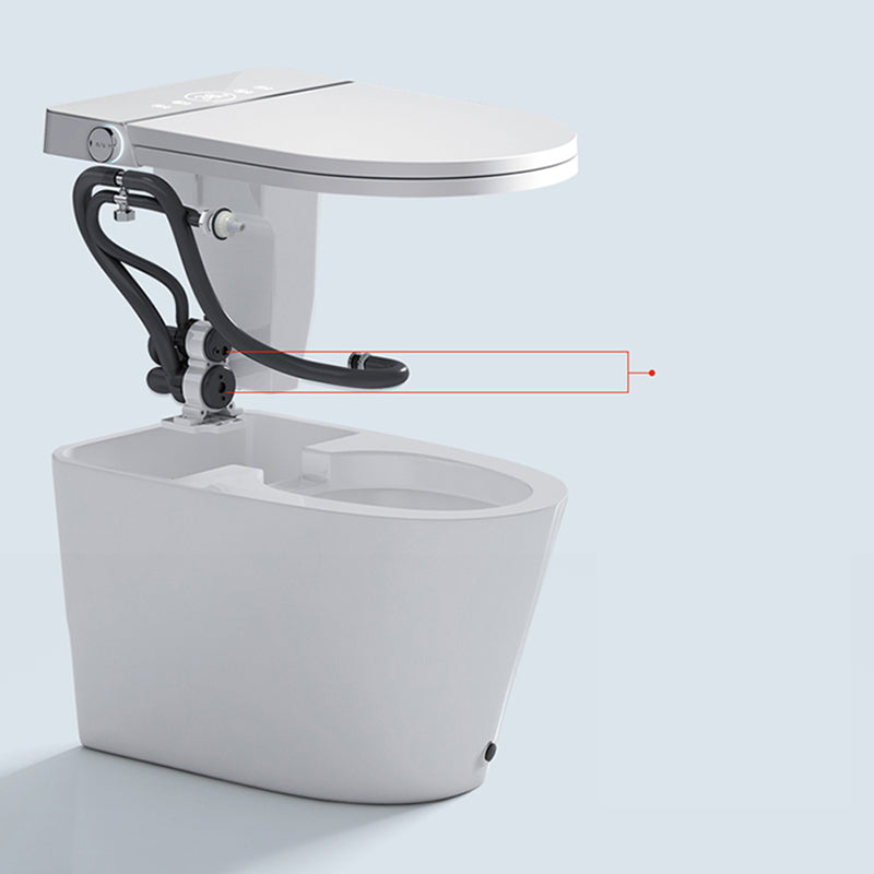 White Floor Mount Bidet Elongated Modern Vitreous China Bidets Clearhalo 'Bathroom Remodel & Bathroom Fixtures' 'Bidets' 'Home Improvement' 'home_improvement' 'home_improvement_bidets' 'Toilets & Bidets' 7416784