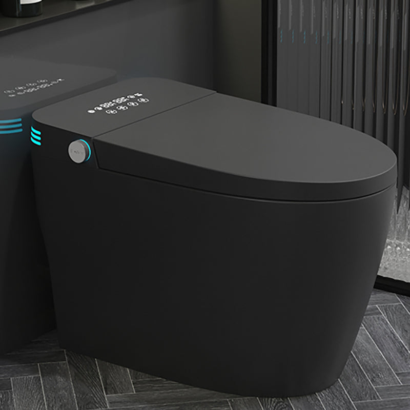 Stain Resistant Smart Toilet Deodorizing Elongated Floor Mount Bidet Black Clearhalo 'Bathroom Remodel & Bathroom Fixtures' 'Bidets' 'Home Improvement' 'home_improvement' 'home_improvement_bidets' 'Toilets & Bidets' 7416804