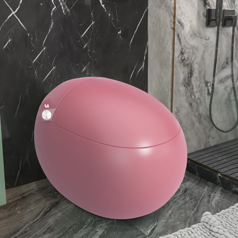 Round Smart Toilet Stain Resistant Floor Mount Bidet with Heated Seat Clearhalo 'Bathroom Remodel & Bathroom Fixtures' 'Bidets' 'Home Improvement' 'home_improvement' 'home_improvement_bidets' 'Toilets & Bidets' 7416833