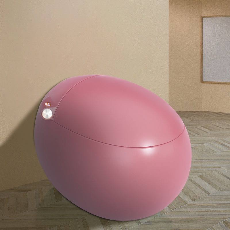 Round Smart Toilet Stain Resistant Floor Mount Bidet with Heated Seat Clearhalo 'Bathroom Remodel & Bathroom Fixtures' 'Bidets' 'Home Improvement' 'home_improvement' 'home_improvement_bidets' 'Toilets & Bidets' 7416838