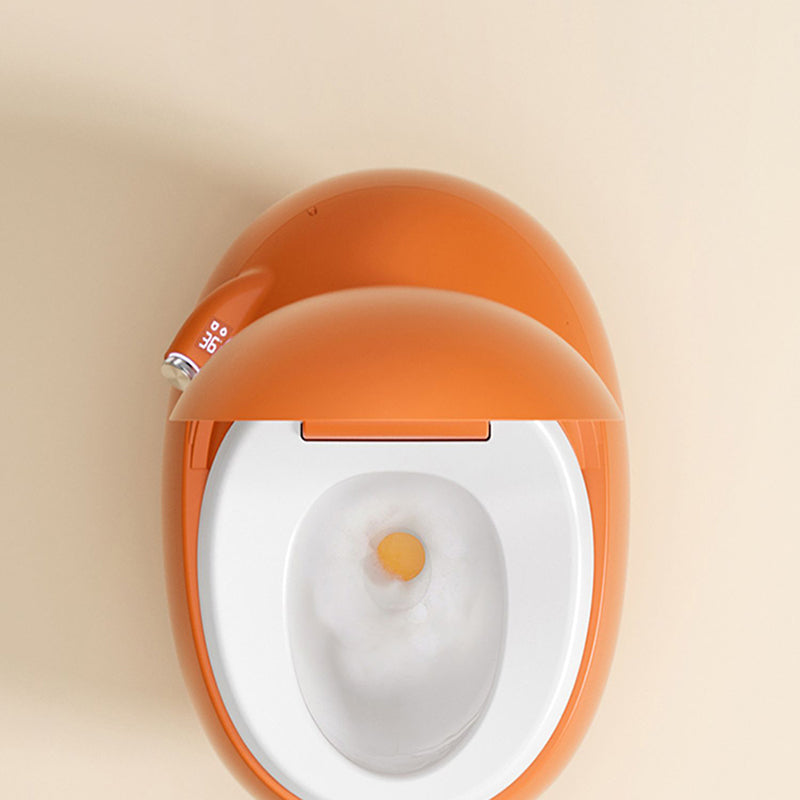 Round Smart Toilet Stain Resistant Floor Mount Bidet with Heated Seat Clearhalo 'Bathroom Remodel & Bathroom Fixtures' 'Bidets' 'Home Improvement' 'home_improvement' 'home_improvement_bidets' 'Toilets & Bidets' 7416846