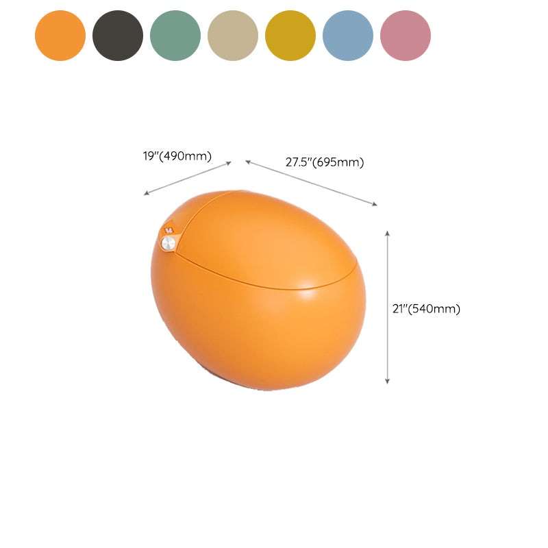 Round Smart Toilet Stain Resistant Floor Mount Bidet with Heated Seat Clearhalo 'Bathroom Remodel & Bathroom Fixtures' 'Bidets' 'Home Improvement' 'home_improvement' 'home_improvement_bidets' 'Toilets & Bidets' 7416849