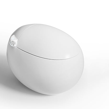 White Round Smart Toilet Stain Resistant Deodorizing Floor Mount Bidet No Clearhalo 'Bathroom Remodel & Bathroom Fixtures' 'Bidets' 'Home Improvement' 'home_improvement' 'home_improvement_bidets' 'Toilets & Bidets' 7416852