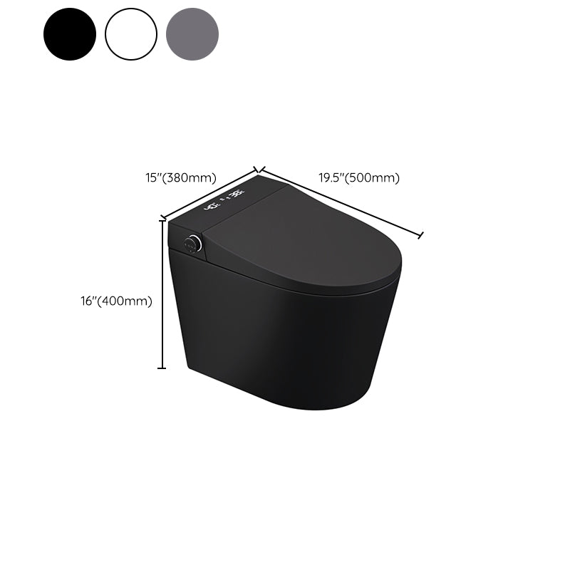 Smart Toilet Antimicrobial Foot Sensor Elongated Wall Hung Toilet Set Clearhalo 'Bathroom Remodel & Bathroom Fixtures' 'Bidets' 'Home Improvement' 'home_improvement' 'home_improvement_bidets' 'Toilets & Bidets' 7416876