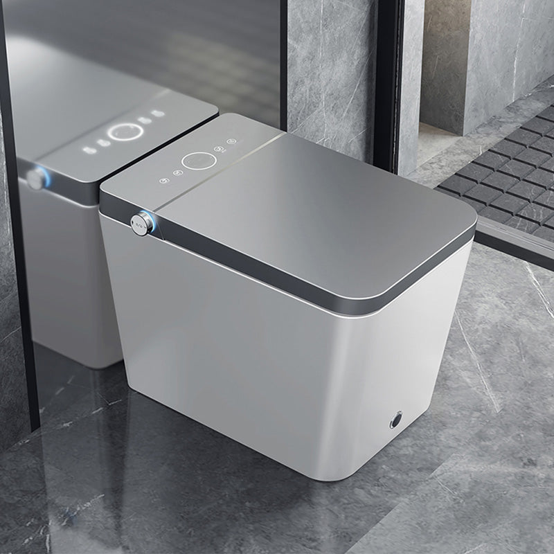 Temperature Control Floor Mount Bidet Elongated Floor Standing Bidet White Gray Clearhalo 'Bathroom Remodel & Bathroom Fixtures' 'Bidets' 'Home Improvement' 'home_improvement' 'home_improvement_bidets' 'Toilets & Bidets' 7416931