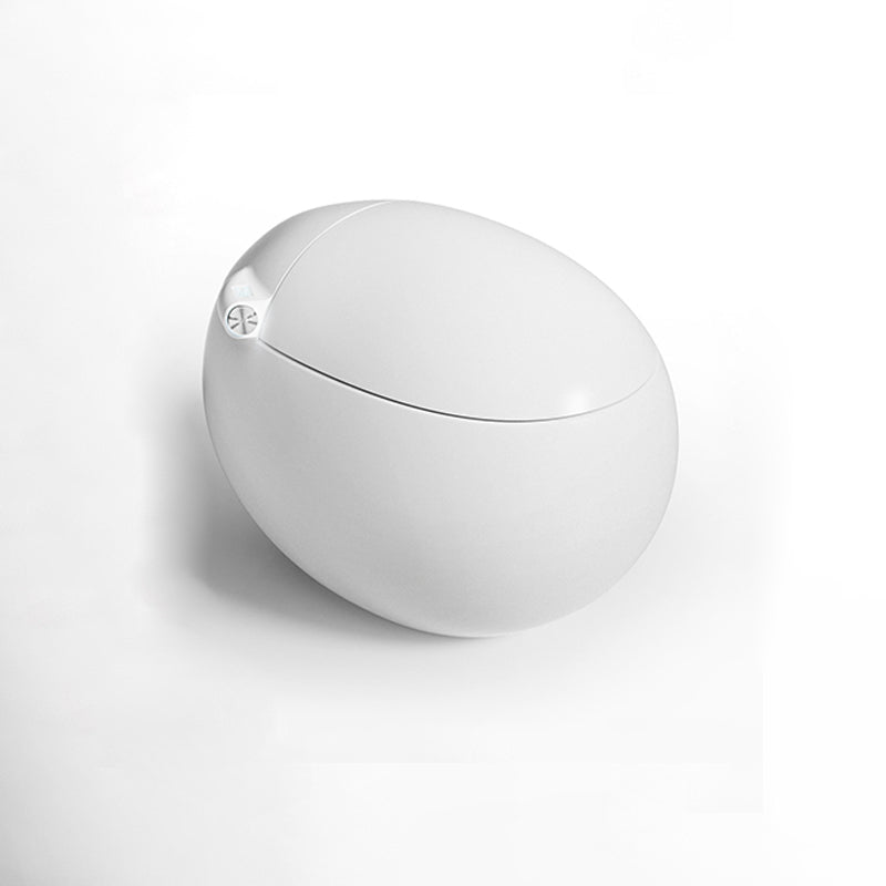 White Floor Mount Bidet Round Floor Standing Bidet with Heated Seat Automatic Lid Clearhalo 'Bathroom Remodel & Bathroom Fixtures' 'Bidets' 'Home Improvement' 'home_improvement' 'home_improvement_bidets' 'Toilets & Bidets' 7416943