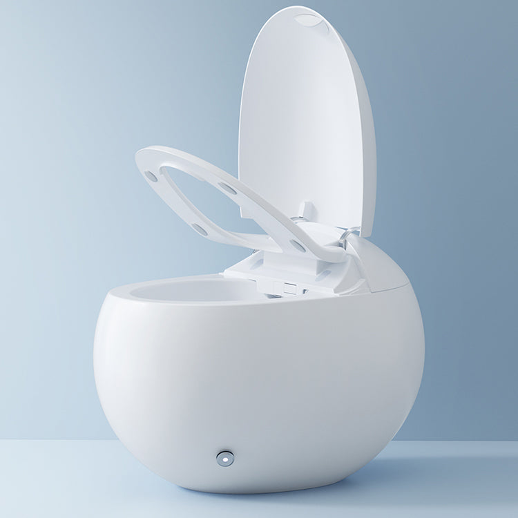 White Floor Mount Bidet Round Floor Standing Bidet with Heated Seat Clearhalo 'Bathroom Remodel & Bathroom Fixtures' 'Bidets' 'Home Improvement' 'home_improvement' 'home_improvement_bidets' 'Toilets & Bidets' 7416945