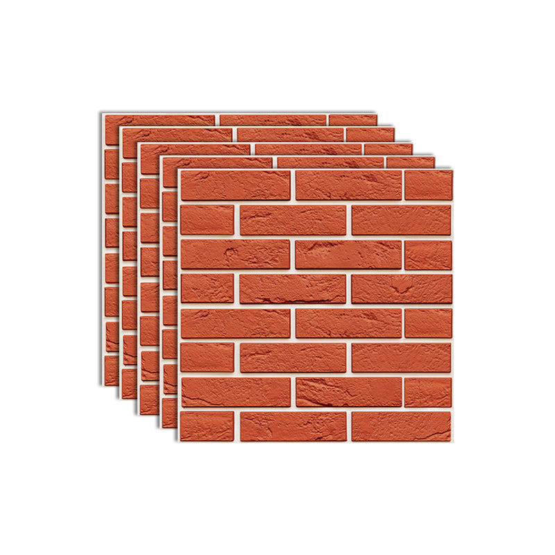 Plastic Wall Ceiling Industrial 3D Embossed Wall Access Panel with Waterproof Brick Red 20-Piece Set Clearhalo 'Flooring 'Home Improvement' 'home_improvement' 'home_improvement_wall_paneling' 'Wall Paneling' 'wall_paneling' 'Walls & Ceilings' Walls and Ceiling' 7416993