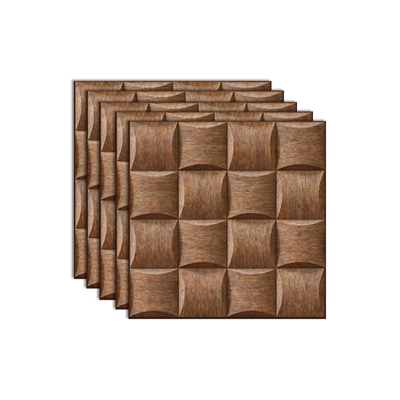 Plastic Wall Ceiling Industrial 3D Embossed Wall Access Panel with Waterproof Chocolate 20-Piece Set Clearhalo 'Flooring 'Home Improvement' 'home_improvement' 'home_improvement_wall_paneling' 'Wall Paneling' 'wall_paneling' 'Walls & Ceilings' Walls and Ceiling' 7416996
