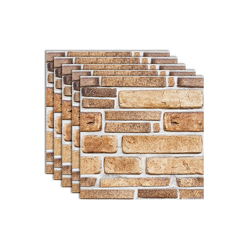 Plastic Wall Ceiling Industrial 3D Embossed Wall Access Panel with Waterproof Ginger 20-Piece Set Clearhalo 'Flooring 'Home Improvement' 'home_improvement' 'home_improvement_wall_paneling' 'Wall Paneling' 'wall_paneling' 'Walls & Ceilings' Walls and Ceiling' 7416997