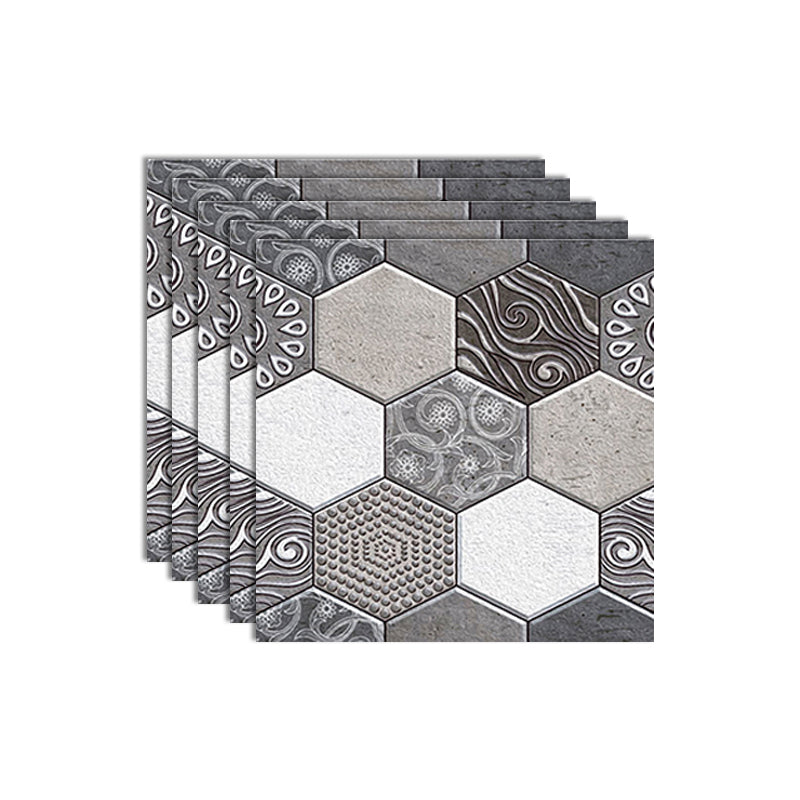 Plastic Wall Ceiling Industrial 3D Embossed Wall Access Panel with Waterproof Dark Gray-White 20-Piece Set Clearhalo 'Flooring 'Home Improvement' 'home_improvement' 'home_improvement_wall_paneling' 'Wall Paneling' 'wall_paneling' 'Walls & Ceilings' Walls and Ceiling' 7417001