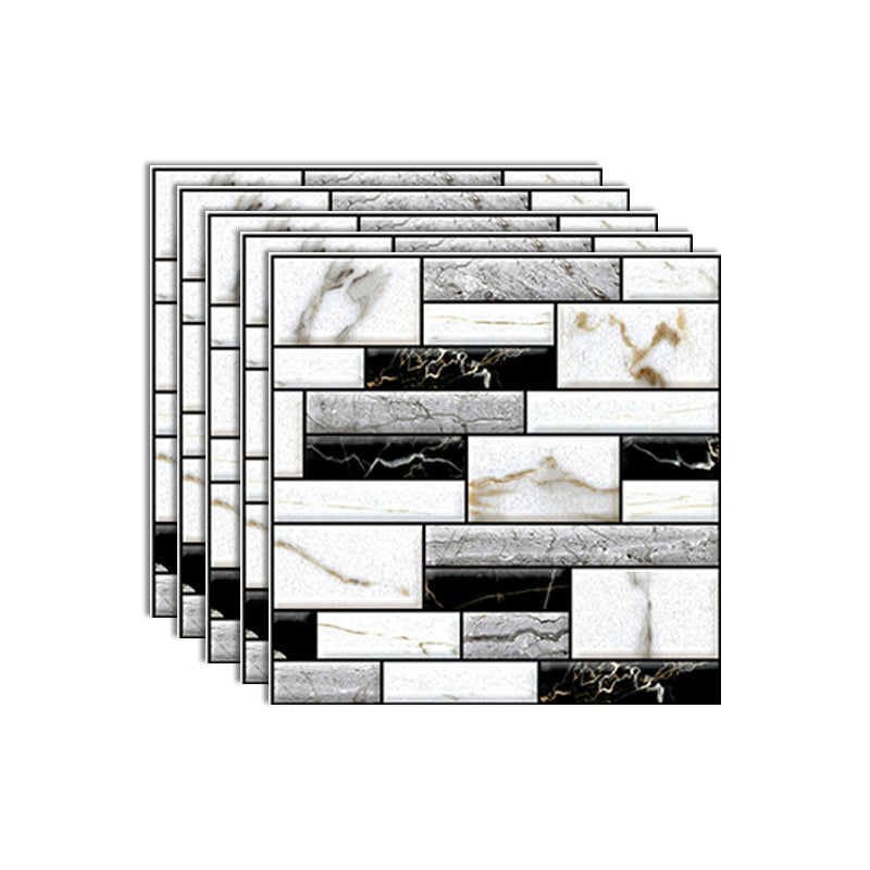 Plastic Wall Ceiling Industrial 3D Embossed Wall Access Panel with Waterproof Black White Gray 20-Piece Set Clearhalo 'Flooring 'Home Improvement' 'home_improvement' 'home_improvement_wall_paneling' 'Wall Paneling' 'wall_paneling' 'Walls & Ceilings' Walls and Ceiling' 7417005