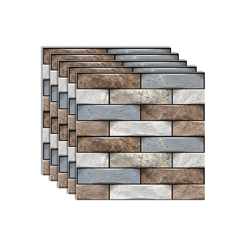 Plastic Wall Ceiling Industrial 3D Embossed Wall Access Panel with Waterproof Brown-Blue 20-Piece Set Clearhalo 'Flooring 'Home Improvement' 'home_improvement' 'home_improvement_wall_paneling' 'Wall Paneling' 'wall_paneling' 'Walls & Ceilings' Walls and Ceiling' 7417009