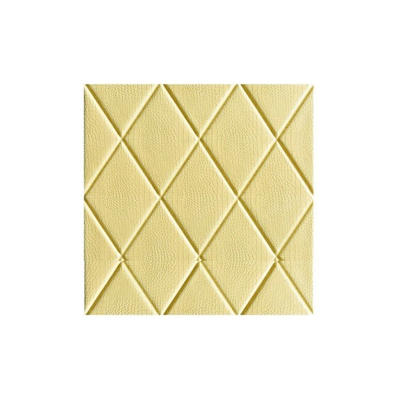 Contemporary Wall Paneling 3D Embossed Waterproof Wall Paneling Light Yellow Clearhalo 'Flooring 'Home Improvement' 'home_improvement' 'home_improvement_wall_paneling' 'Wall Paneling' 'wall_paneling' 'Walls & Ceilings' Walls and Ceiling' 7417069