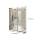 Frameless Hinged Shower Bath Door Transparent Glass Shower Screen Clearhalo 'Bathroom Remodel & Bathroom Fixtures' 'Home Improvement' 'home_improvement' 'home_improvement_shower_tub_doors' 'Shower and Tub Doors' 'shower_tub_doors' 'Showers & Bathtubs' 7417099