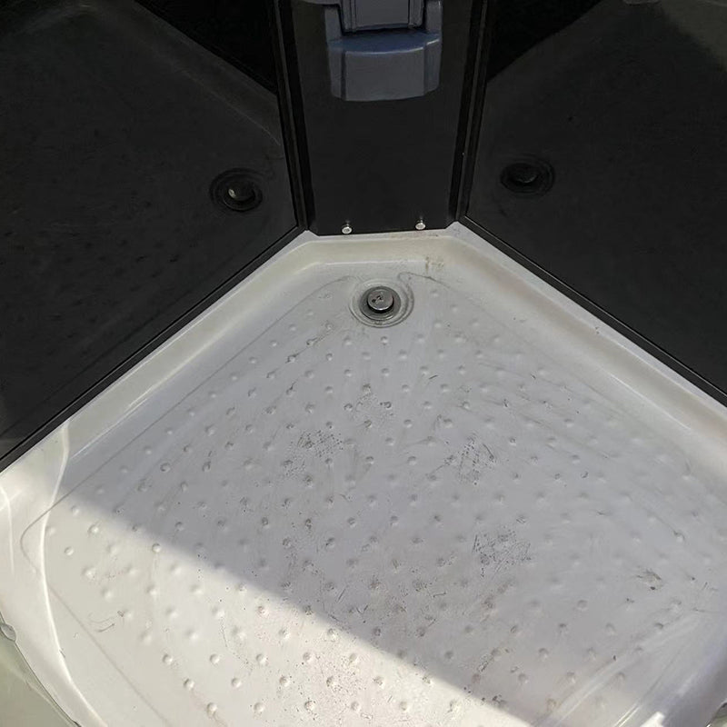 Neo-Round Shower Stall Framed Double Sliding Tinted Shower Kit Clearhalo 'Bathroom Remodel & Bathroom Fixtures' 'Home Improvement' 'home_improvement' 'home_improvement_shower_stalls_enclosures' 'Shower Stalls & Enclosures' 'shower_stalls_enclosures' 'Showers & Bathtubs' 7417227