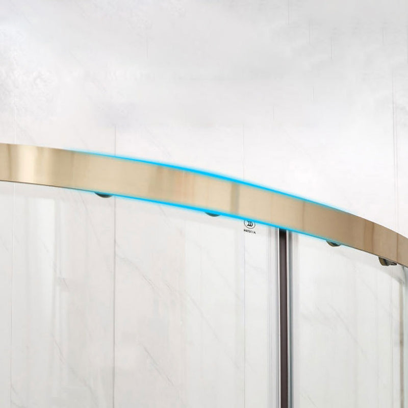 Clear Tempered Glass Shower Stall Round Shower Enclosure on Corner Clearhalo 'Bathroom Remodel & Bathroom Fixtures' 'Home Improvement' 'home_improvement' 'home_improvement_shower_stalls_enclosures' 'Shower Stalls & Enclosures' 'shower_stalls_enclosures' 'Showers & Bathtubs' 7417267