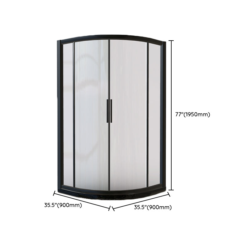 Easy Clean Glass Shower Enclosure Black Neo-Angle Shower Kit Clearhalo 'Bathroom Remodel & Bathroom Fixtures' 'Home Improvement' 'home_improvement' 'home_improvement_shower_stalls_enclosures' 'Shower Stalls & Enclosures' 'shower_stalls_enclosures' 'Showers & Bathtubs' 7417354