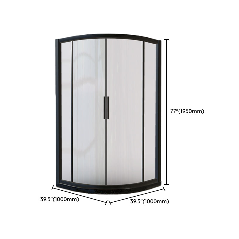 Easy Clean Glass Shower Enclosure Black Neo-Angle Shower Kit Clearhalo 'Bathroom Remodel & Bathroom Fixtures' 'Home Improvement' 'home_improvement' 'home_improvement_shower_stalls_enclosures' 'Shower Stalls & Enclosures' 'shower_stalls_enclosures' 'Showers & Bathtubs' 7417355