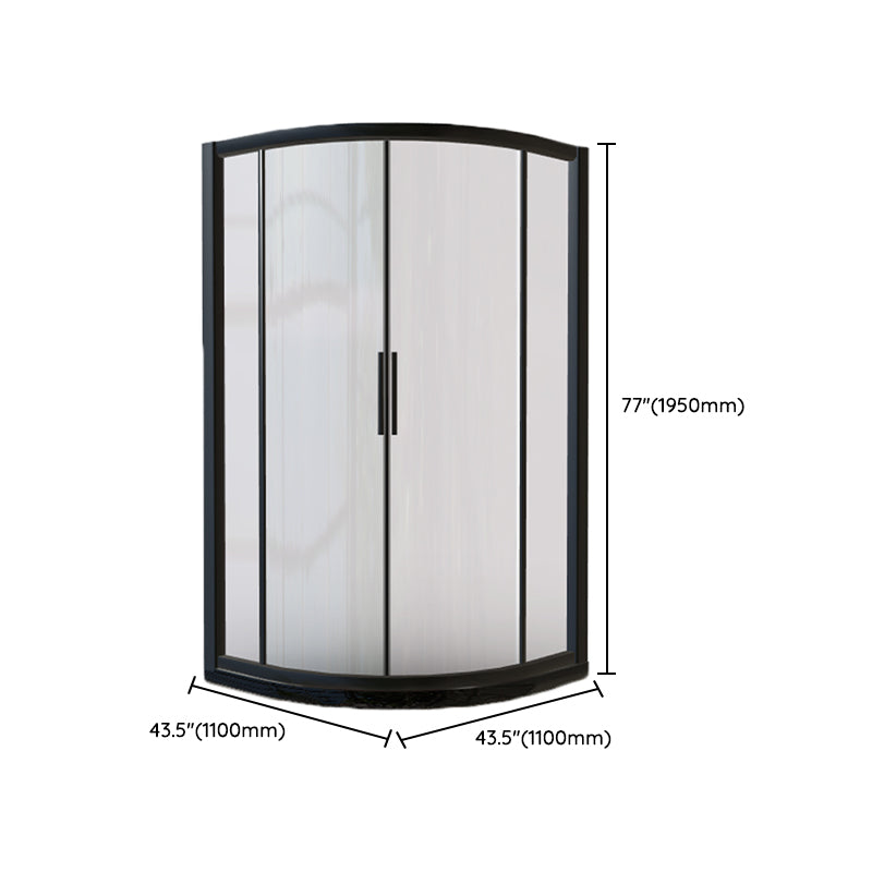 Easy Clean Glass Shower Enclosure Black Neo-Angle Shower Kit Clearhalo 'Bathroom Remodel & Bathroom Fixtures' 'Home Improvement' 'home_improvement' 'home_improvement_shower_stalls_enclosures' 'Shower Stalls & Enclosures' 'shower_stalls_enclosures' 'Showers & Bathtubs' 7417357