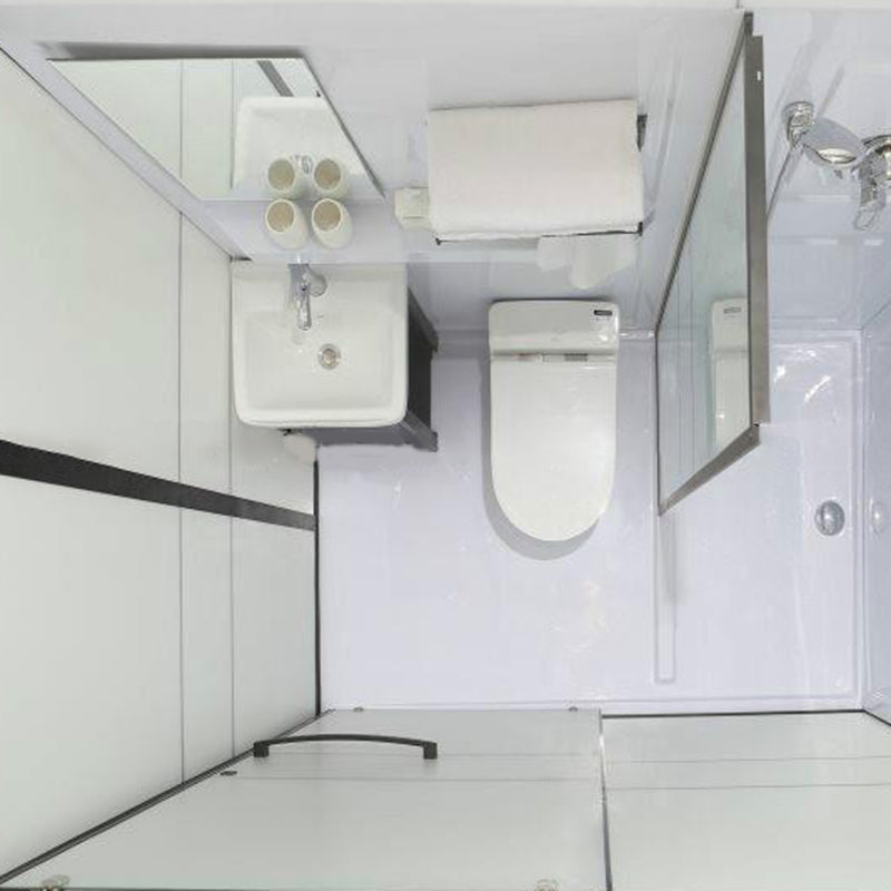 Single Sliding Rectangle Shower Kit Tempered Framed Shower Stall ...