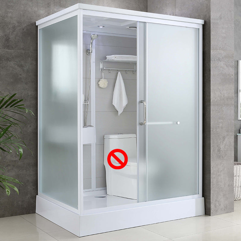Single Sliding Rectangle Shower Kit Tempered Framed Shower Stall 55"L x 43"W x 85"H Toilet Not Included Rectangle Clearhalo 'Bathroom Remodel & Bathroom Fixtures' 'Home Improvement' 'home_improvement' 'home_improvement_shower_stalls_enclosures' 'Shower Stalls & Enclosures' 'shower_stalls_enclosures' 'Showers & Bathtubs' 7417377