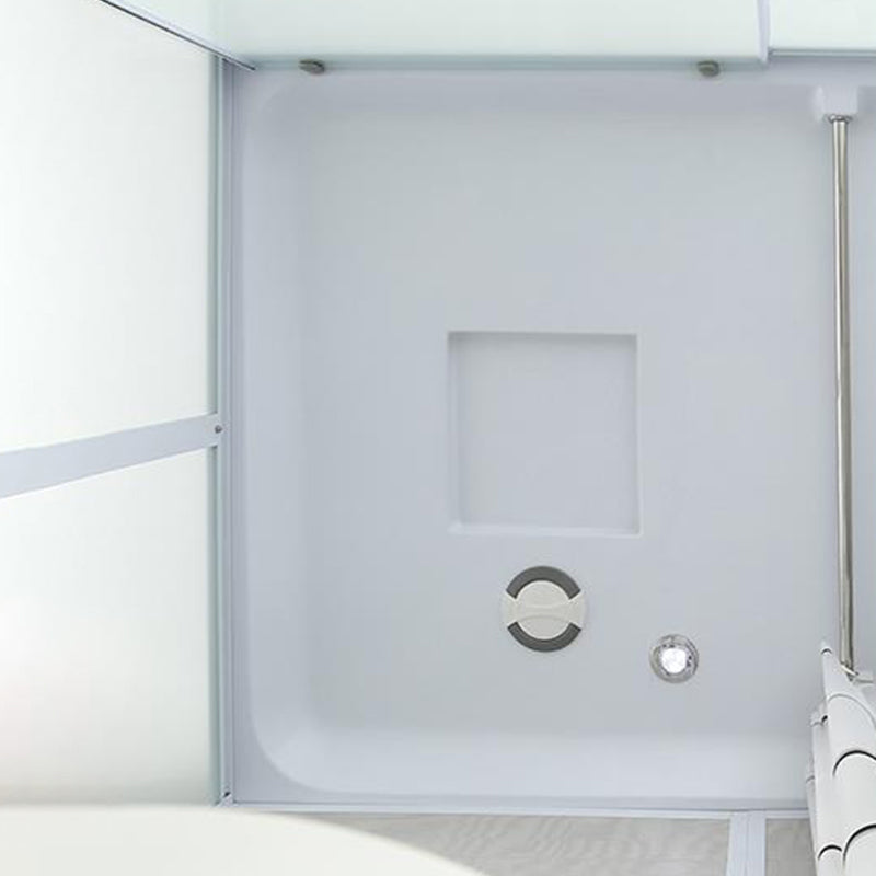 Single Sliding Rectangle Shower Kit Tempered Framed Shower Stall Clearhalo 'Bathroom Remodel & Bathroom Fixtures' 'Home Improvement' 'home_improvement' 'home_improvement_shower_stalls_enclosures' 'Shower Stalls & Enclosures' 'shower_stalls_enclosures' 'Showers & Bathtubs' 7417379