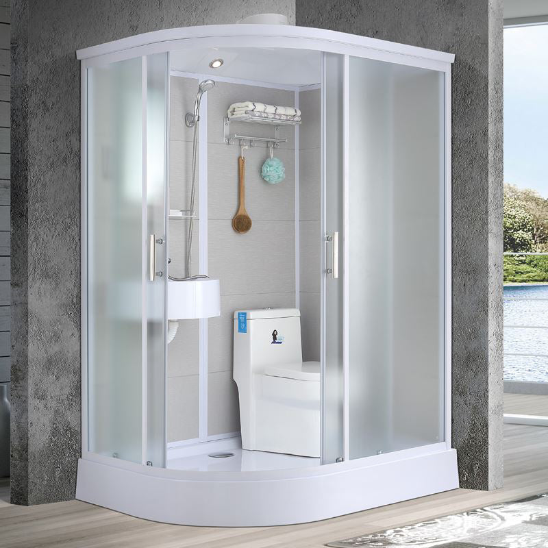 Single Sliding Rectangle Shower Kit Tempered Framed Shower Stall ...