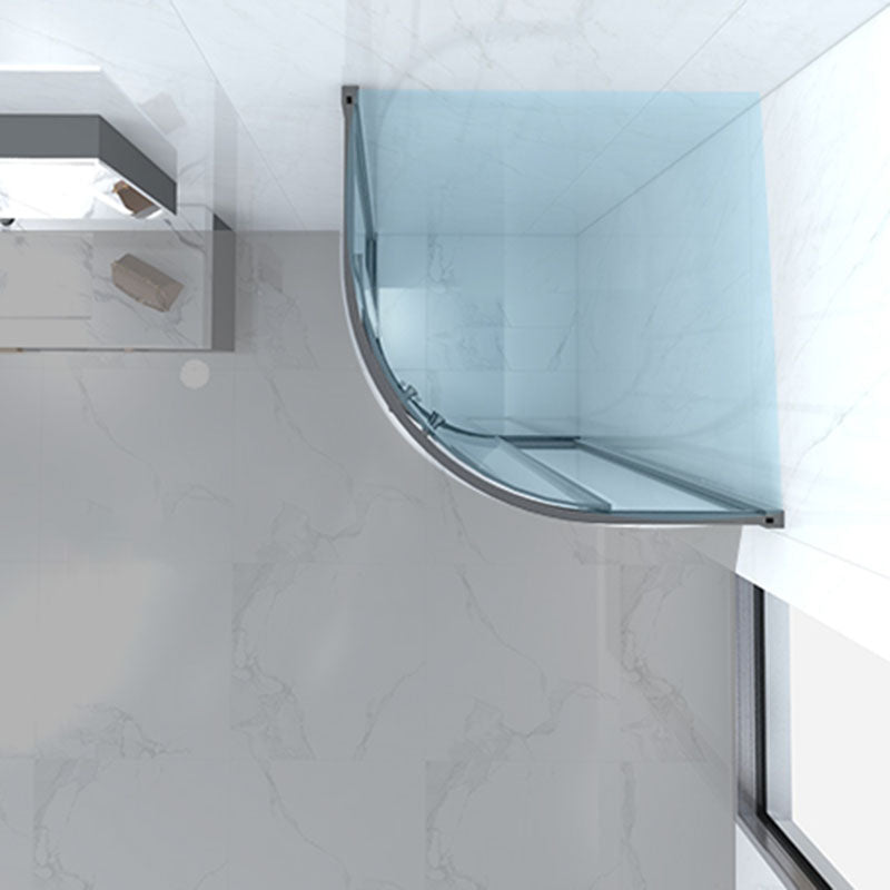 Black Neo-Angle Shower Enclosure Easy Clean Glass Shower Enclosure on Corner Clearhalo 'Bathroom Remodel & Bathroom Fixtures' 'Home Improvement' 'home_improvement' 'home_improvement_shower_stalls_enclosures' 'Shower Stalls & Enclosures' 'shower_stalls_enclosures' 'Showers & Bathtubs' 7417400