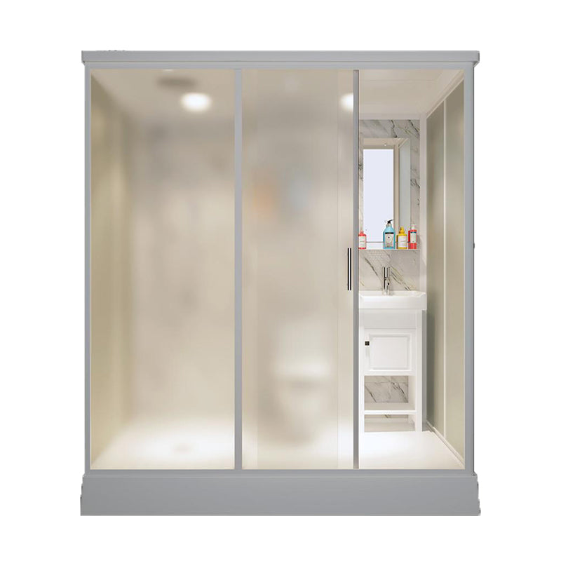 Rectangle Shower Stall Tempered Glass Shower Stall with Shower Base Front Opening Clearhalo 'Bathroom Remodel & Bathroom Fixtures' 'Home Improvement' 'home_improvement' 'home_improvement_shower_stalls_enclosures' 'Shower Stalls & Enclosures' 'shower_stalls_enclosures' 'Showers & Bathtubs' 7417444